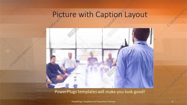 Picture with Caption presentation slide layout