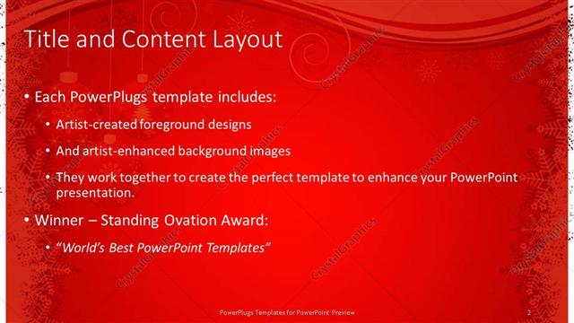 Title and Content presentation slide layout