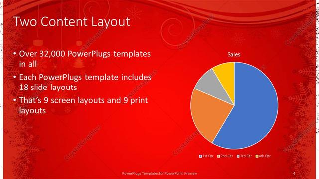 Two Content presentation slide layout