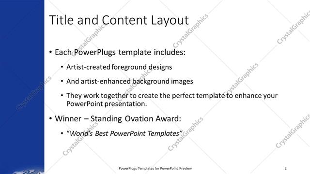 Title and Content presentation slide layout