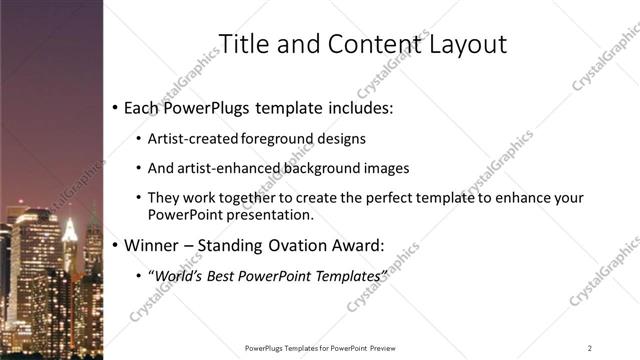 Title and Content presentation slide layout