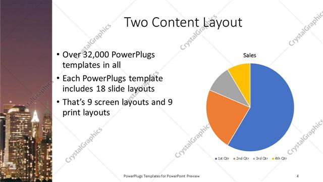 Two Content presentation slide layout