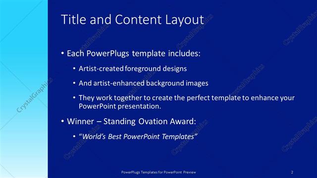 Title and Content presentation slide layout