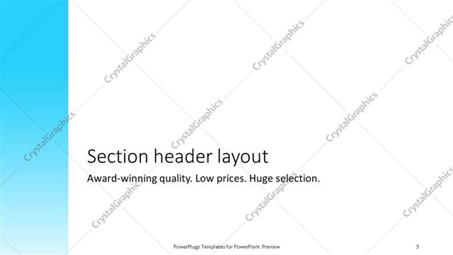 Section Header presentation slide layout