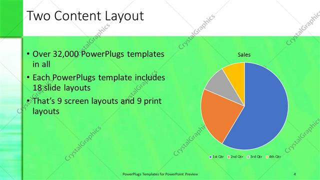 Two Content presentation slide layout