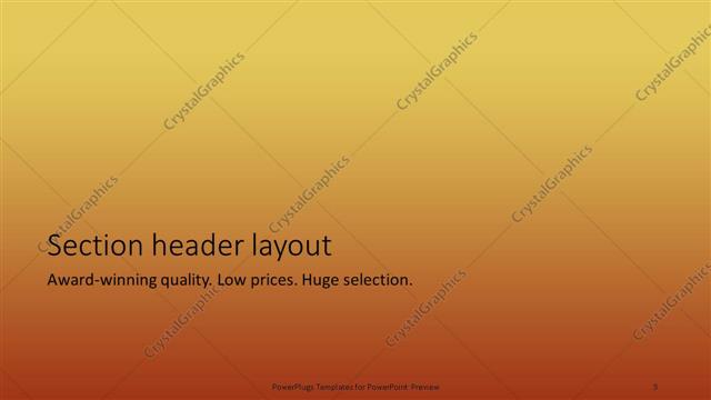 Section Header presentation slide layout