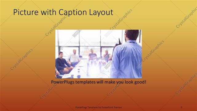 Picture with Caption presentation slide layout