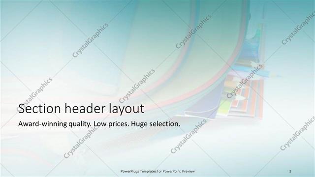 Section Header presentation slide layout