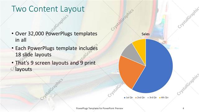 Two Content presentation slide layout
