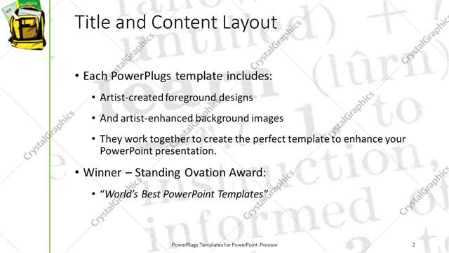 Title and Content presentation slide layout