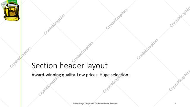 Section Header presentation slide layout
