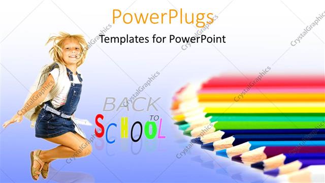  Presentation with back school - A kid happy because of being back in school