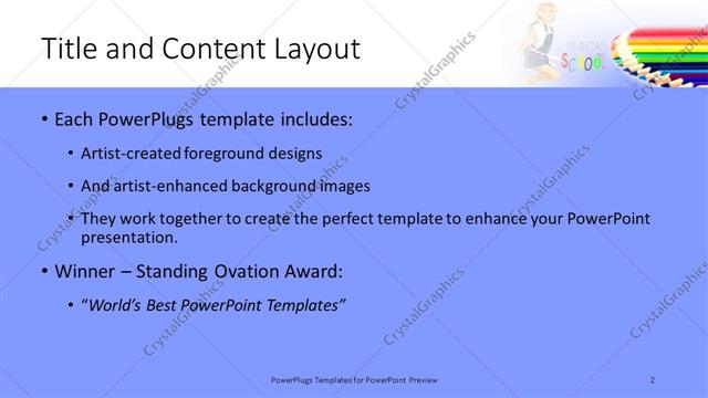 Title and Content presentation slide layout