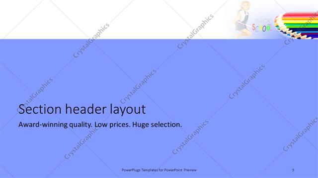 Section Header presentation slide layout