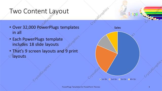 Two Content presentation slide layout