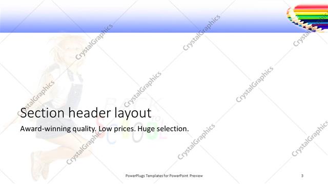 Section Header presentation slide layout