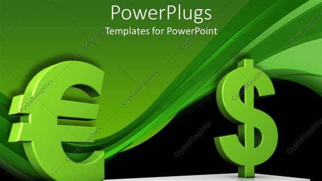  Presentation with euro - Balance beam with a dollar and euro symbol on it