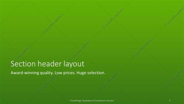 Section Header presentation slide layout