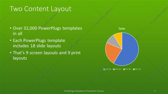 Two Content presentation slide layout