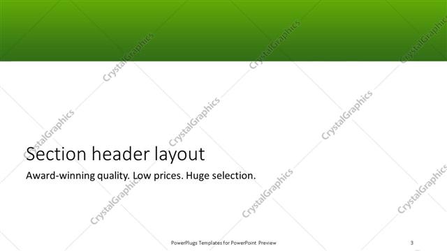 Section Header presentation slide layout
