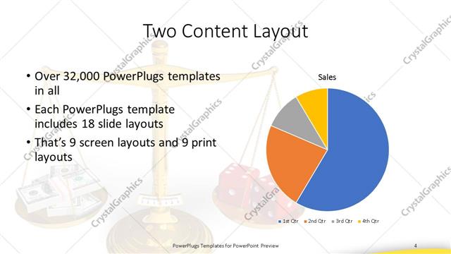 Two Content presentation slide layout