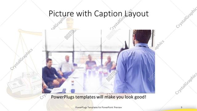 Picture with Caption presentation slide layout