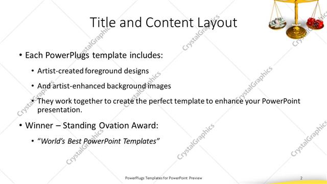 Title and Content presentation slide layout