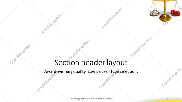 Section Header presentation slide layout