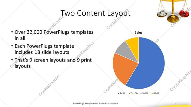 Two Content presentation slide layout