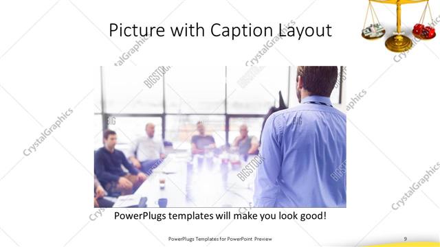 Picture with Caption presentation slide layout