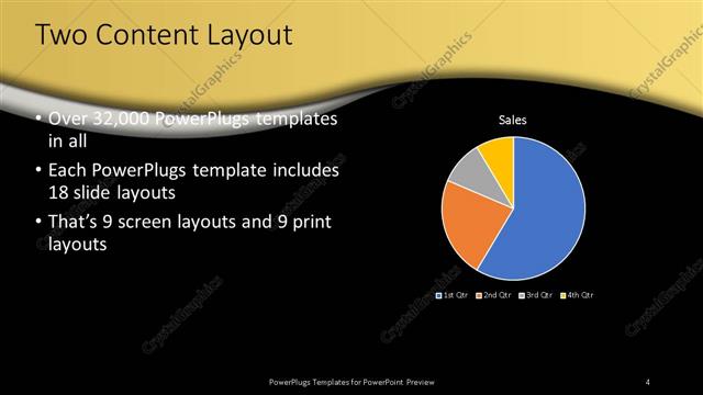 Two Content presentation slide layout