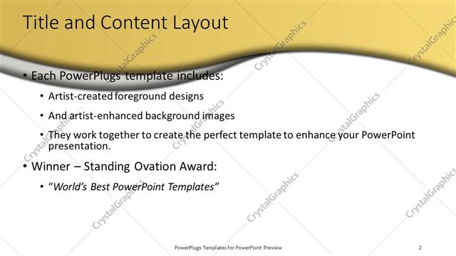 Title and Content presentation slide layout