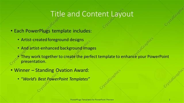 Title and Content presentation slide layout