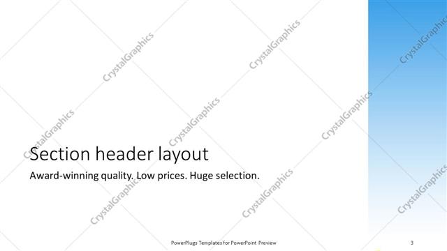 Section Header presentation slide layout