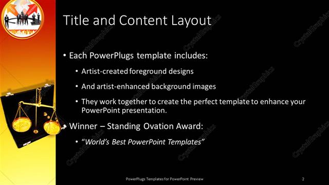 Title and Content presentation slide layout