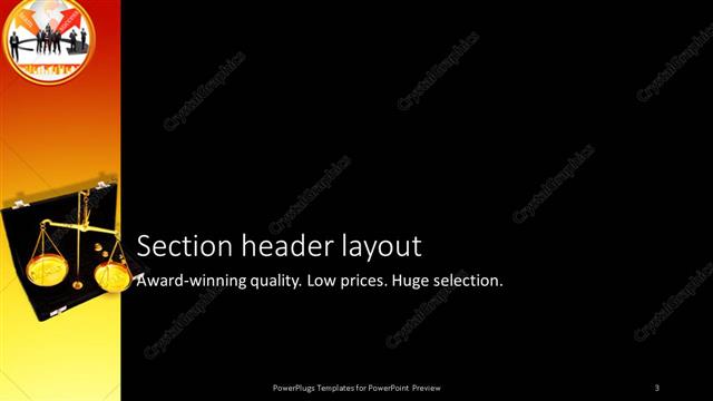 Section Header presentation slide layout