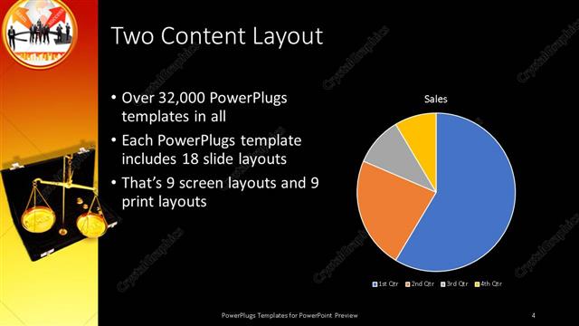 Two Content presentation slide layout