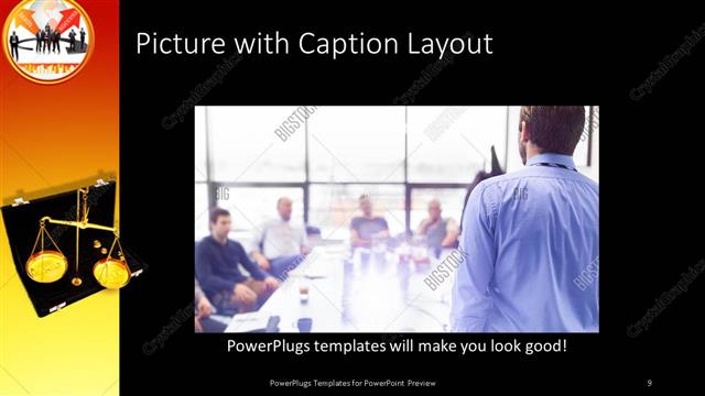 Picture with Caption presentation slide layout