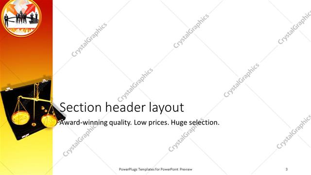 Section Header presentation slide layout