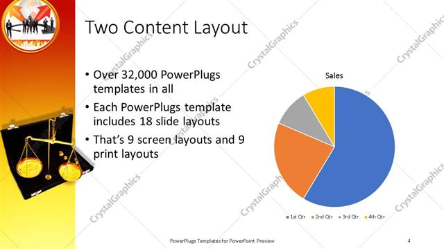 Two Content presentation slide layout