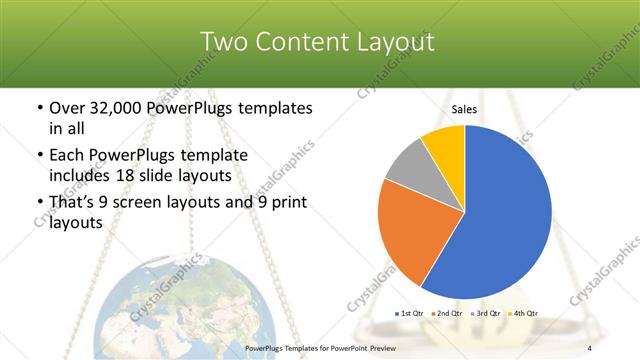 Two Content presentation slide layout