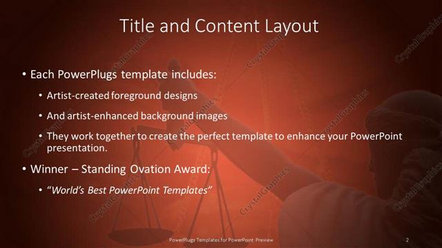 Title and Content presentation slide layout