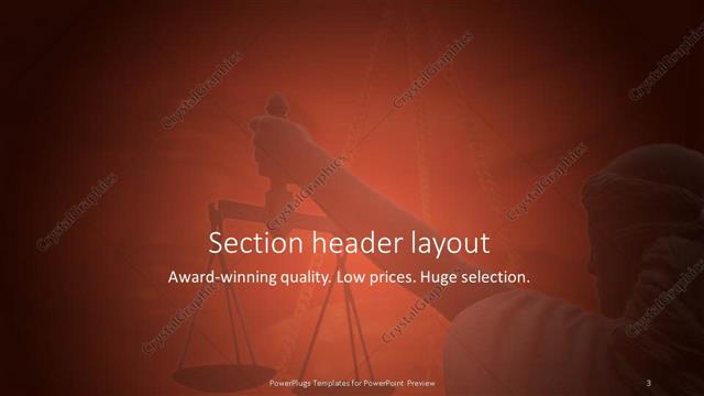 Section Header presentation slide layout
