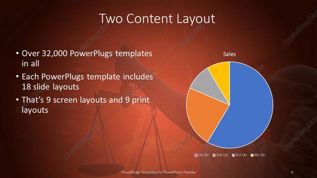 Two Content presentation slide layout