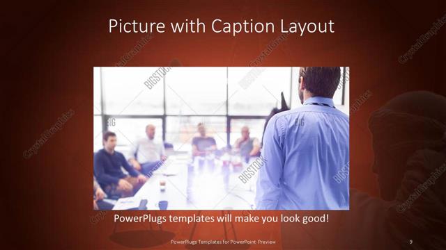 Picture with Caption presentation slide layout