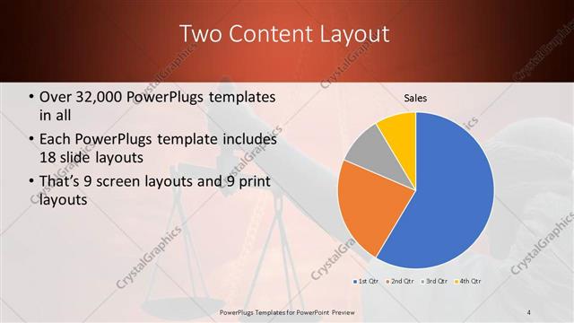 Two Content presentation slide layout