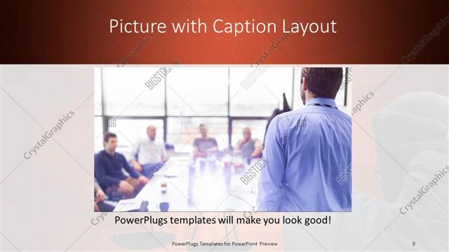 Picture with Caption presentation slide layout
