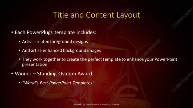 Title and Content presentation slide layout