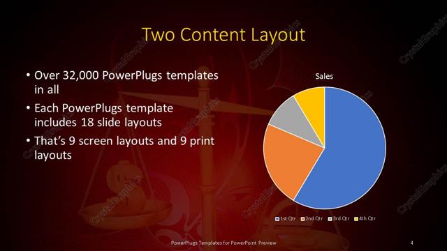 Two Content presentation slide layout
