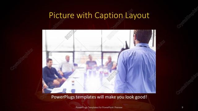 Picture with Caption presentation slide layout